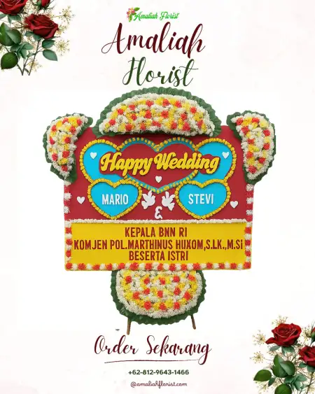 Papan Bunga Pernikahan Tanjung Raya